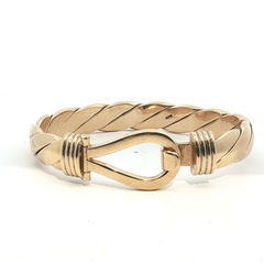7.5" - Pre Owned - 9ct - Hook & Loop Bangle - ( 95.17g ) - Goldbank Jewellers