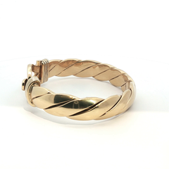 7.5" - Pre Owned - 9ct - Hook & Loop Bangle - ( 95.17g ) - Goldbank Jewellers