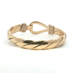 7.5" - Pre Owned - 9ct - Hook & Loop Bangle - ( 95.17g ) - Goldbank Jewellers