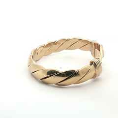 7.5" - Pre Owned - 9ct - Hook & Loop Bangle - ( 95.17g ) - Goldbank Jewellers