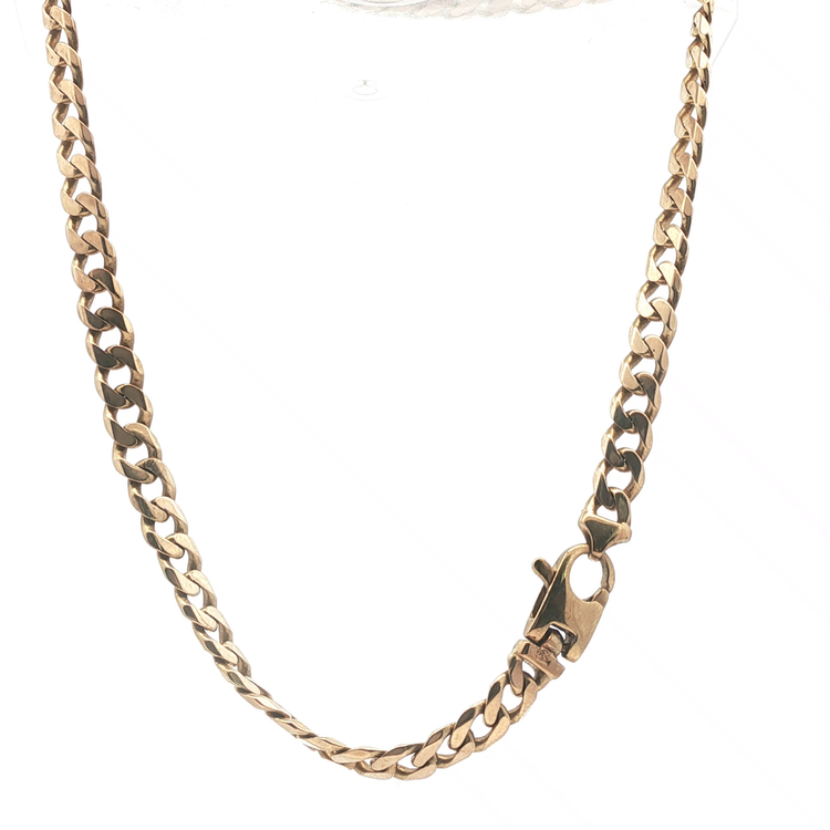 21" - Pre Owned - 9ct - Flab Curb Chain - ( 24.74g ) - Goldbank Jewellers