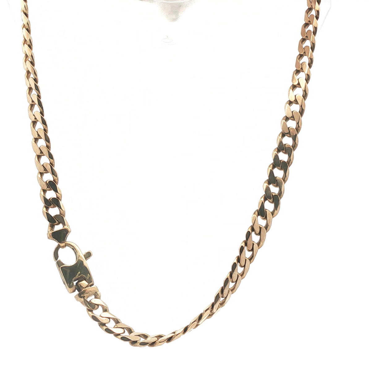 21" - Pre Owned - 9ct - Flab Curb Chain - ( 24.74g ) - Goldbank Jewellers