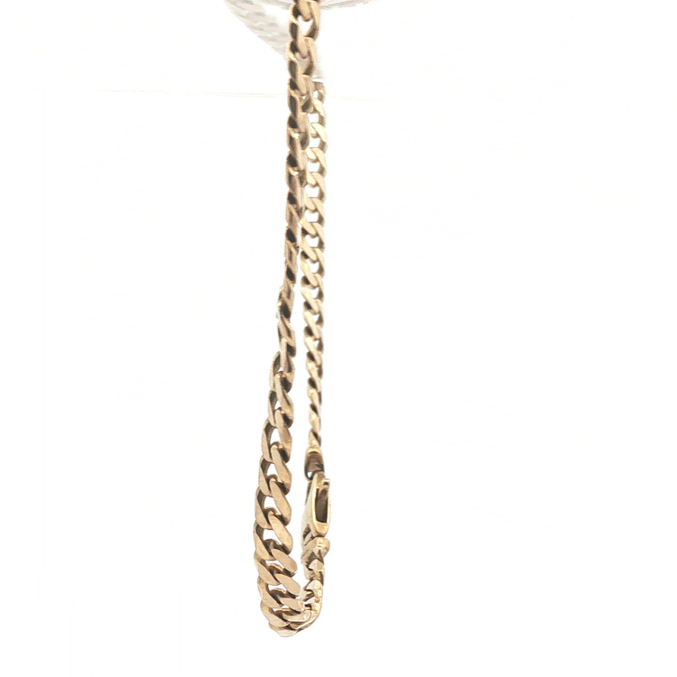 21" - Pre Owned - 9ct - Flab Curb Chain - ( 24.74g ) - Goldbank Jewellers