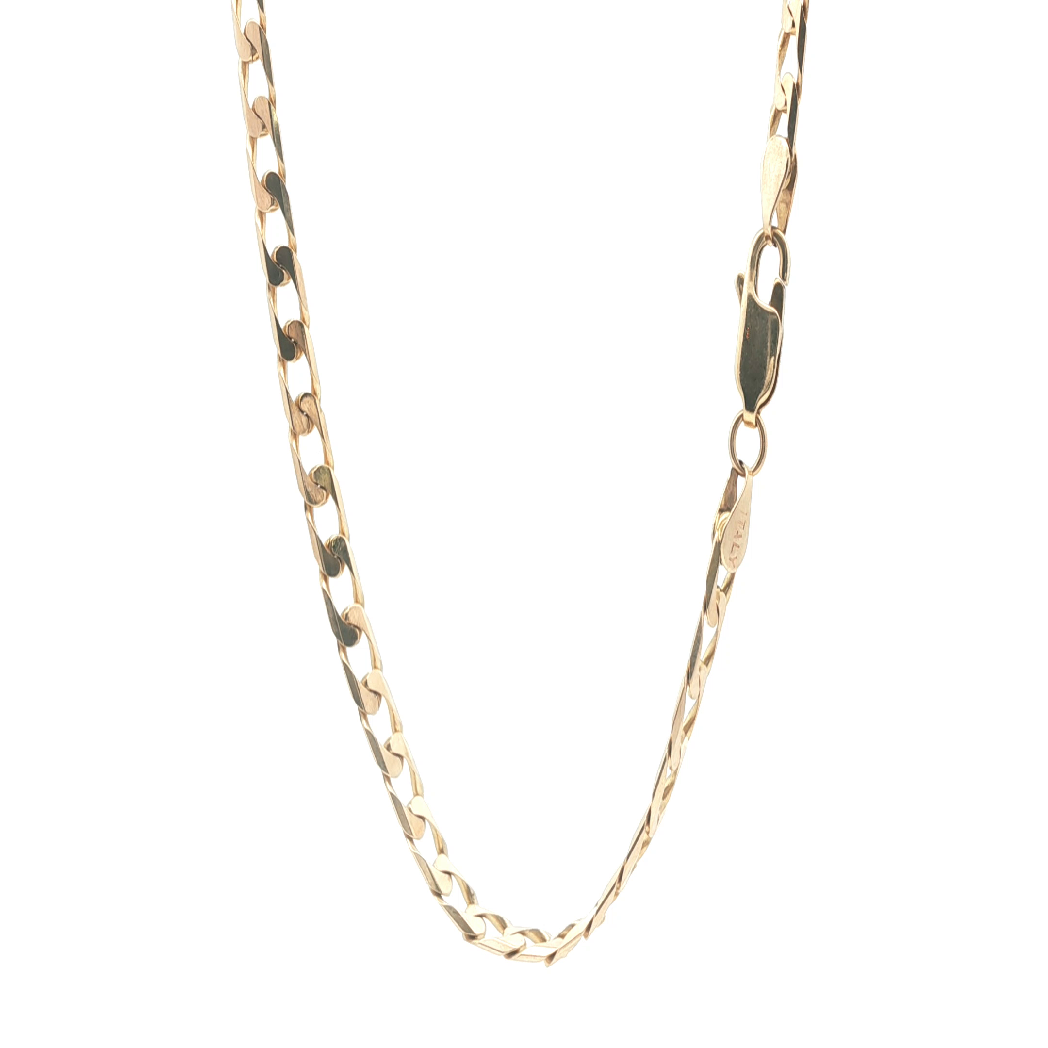22" - Pre Owned - 9ct - Flat Curb Chain - ( 16.03g ) - Goldbank Jewellers