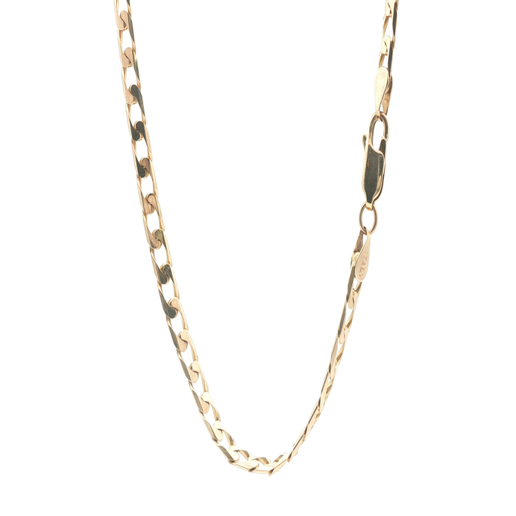 22" - Pre Owned - 9ct - Flat Curb Chain - ( 16.03g ) - Goldbank Jewellers