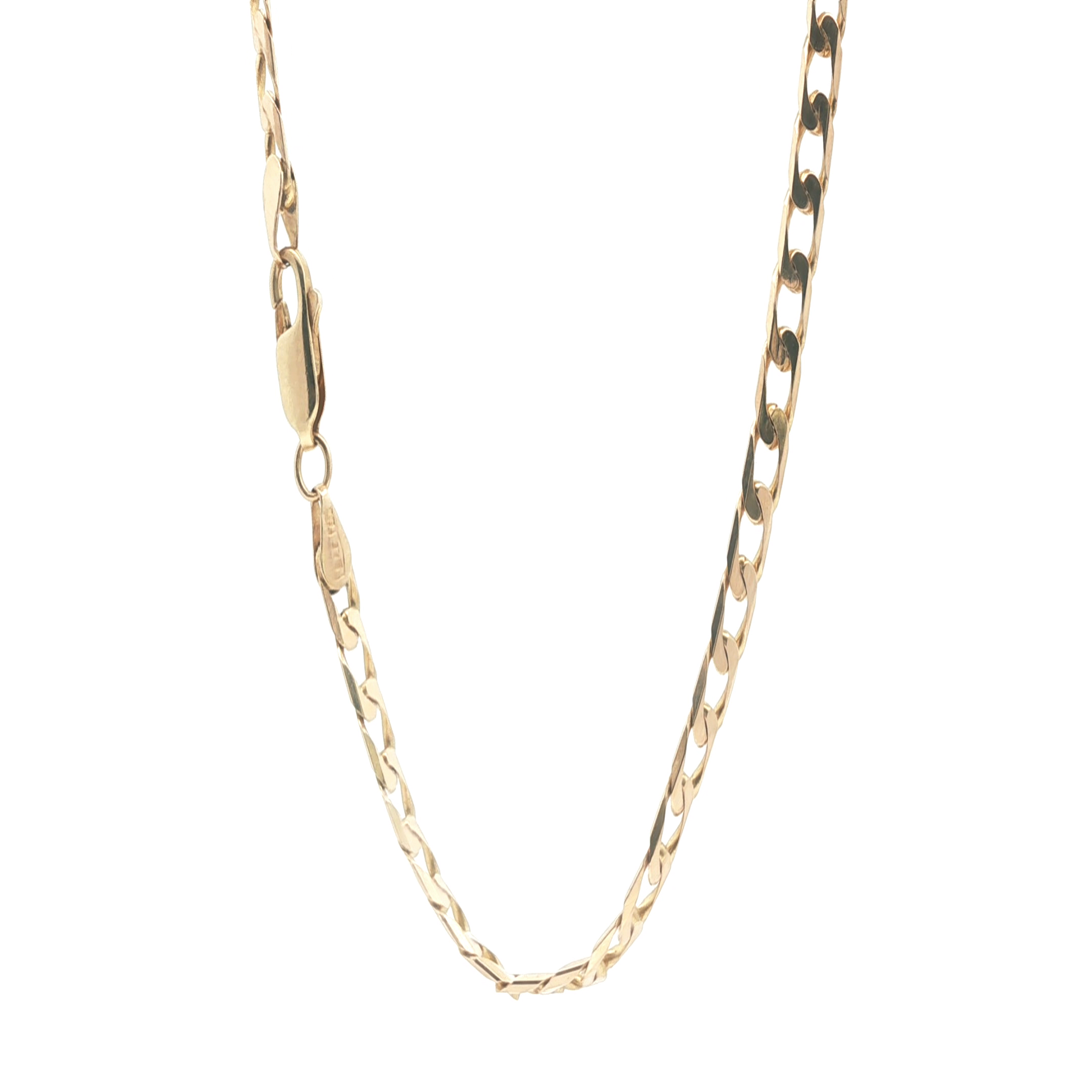 22" - Pre Owned - 9ct - Flat Curb Chain - ( 16.03g ) - Goldbank Jewellers