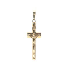 1.5" - Pre Owned - 9ct - Crucifix Pendant - ( 1.67g ) - Goldbank Jewellers