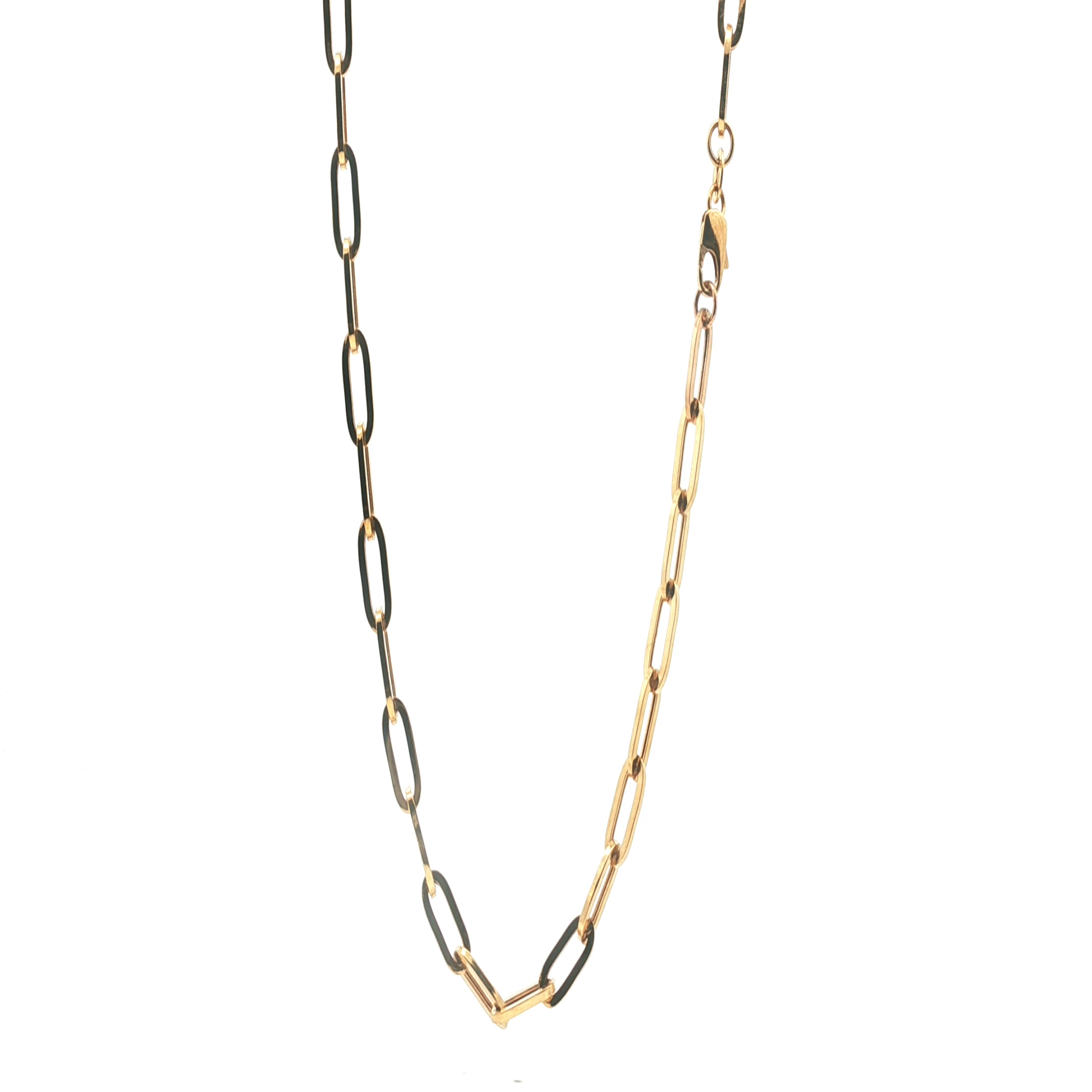 18" - Pre Owned - 9ct - Paperclip Link Chain - ( 8.29g ) - Goldbank Jewellers