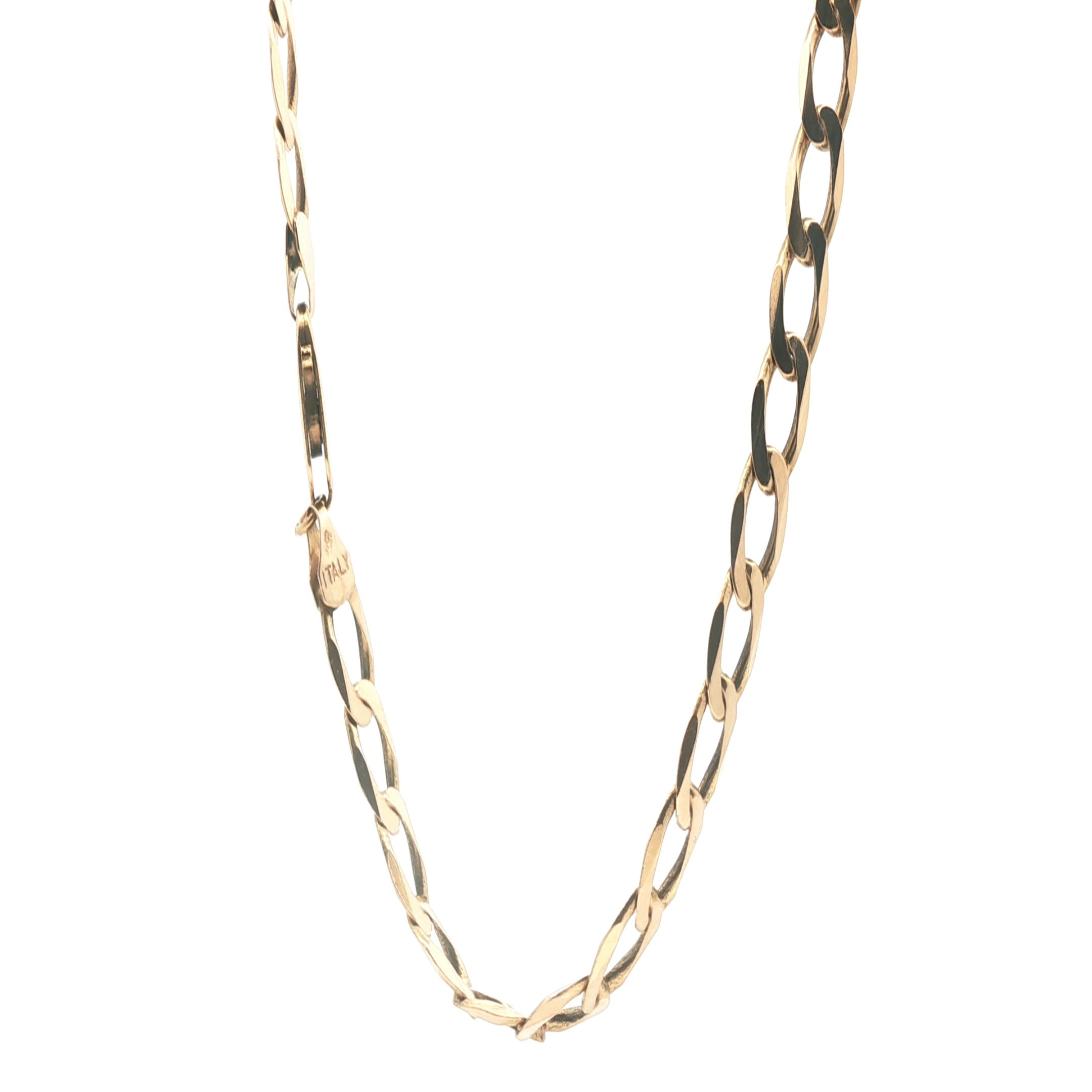 21" - Pre Owned - 9ct - Open Curb Chain - ( 21.38g ) - Goldbank Jewellers