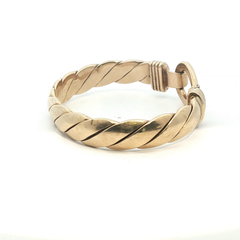 7" - Pre Owned - 9ct - Hook And Loop Bangle - ( 89.60g ) - Goldbank Jewellers