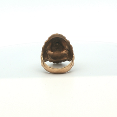 Size W -Pre Owned - 9ct - Stone Set Lion Head Ring - ( 14.41g ) - Goldbank Jewellers
