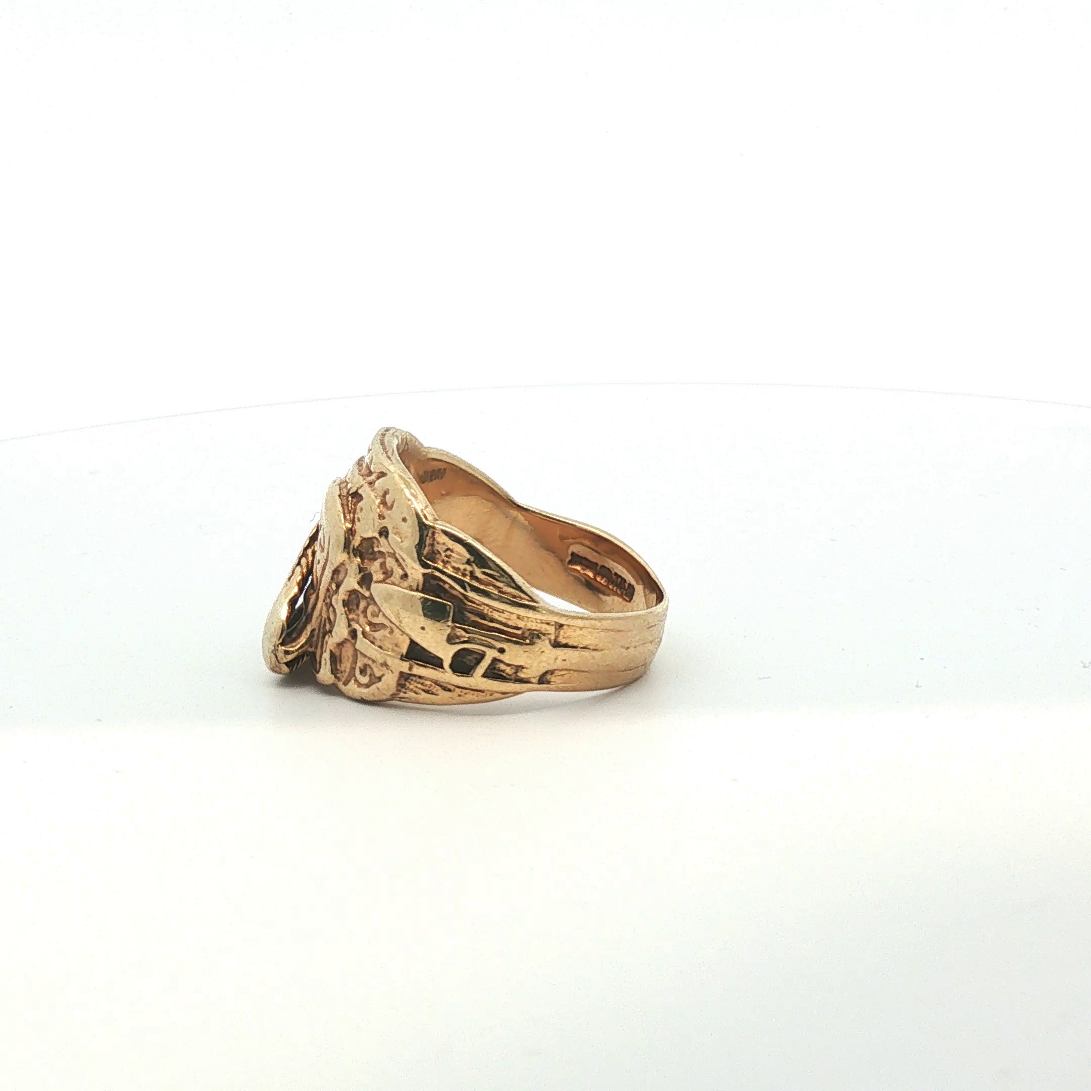 Size X.5 - Pre Owned - 9ct - Saddle Ring - ( 14.43g ) - Goldbank Jewellers