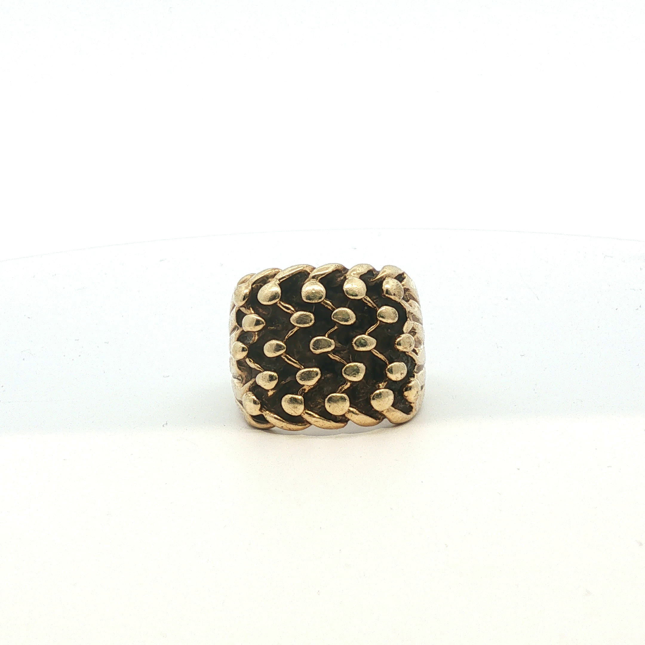 Size X.5 - Pre Owned - 9ct - 5 Row Keeper Ring - ( 14.58g ) - Goldbank Jewellers
