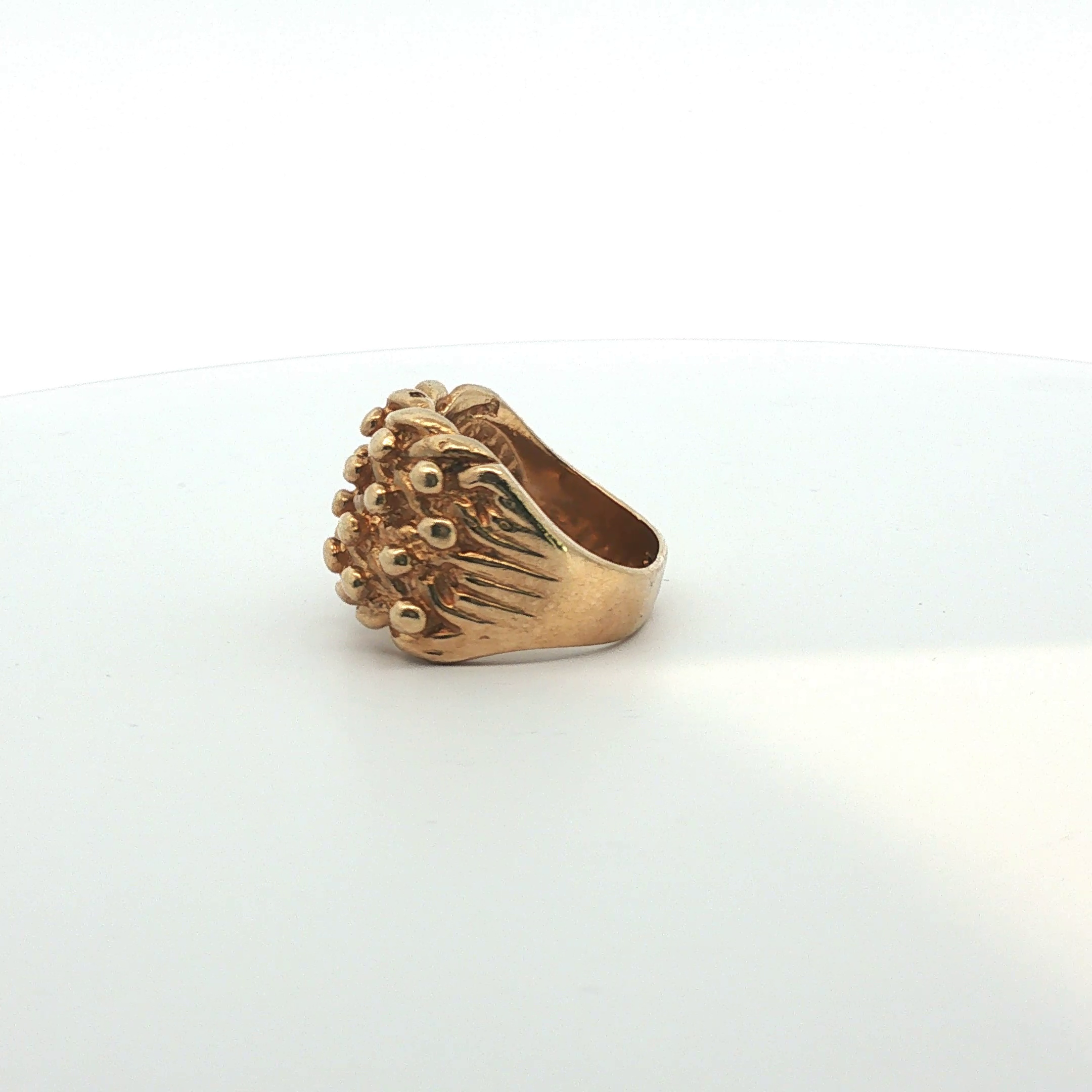 Size S - Pre Owned - 9ct - 4 Row Keeper Ring - ( 16.77g ) - Goldbank Jewellers