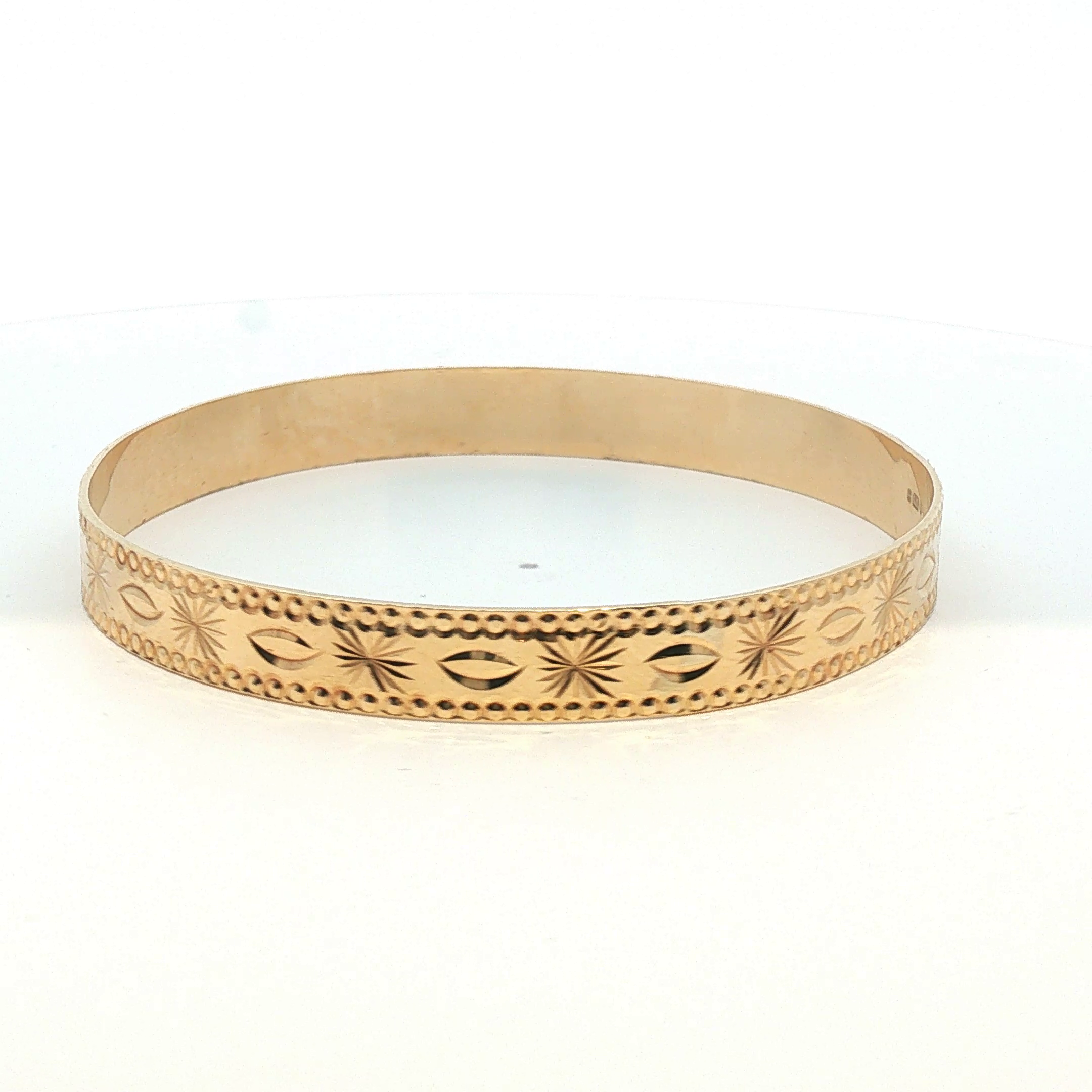 8" - Pre Owned - 9ct - Slave Bangle - ( 12.78g ) - Goldbank Jewellers