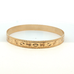 8" - Pre Owned - 9ct - Slave Bangle - ( 12.78g ) - Goldbank Jewellers