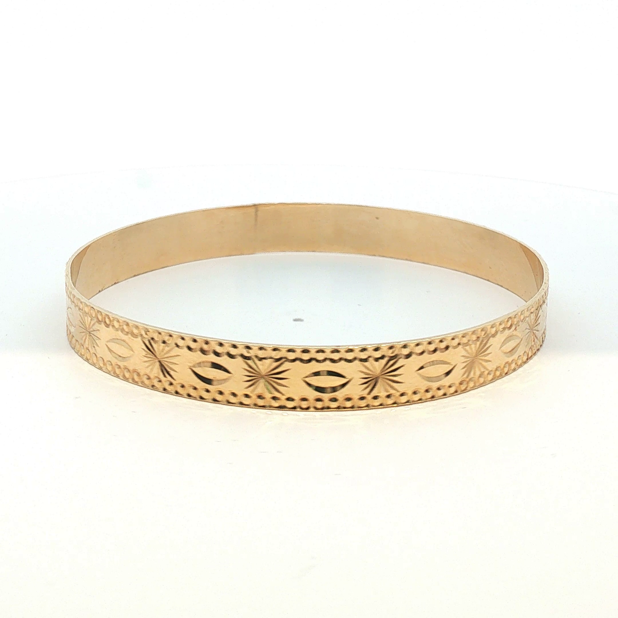 8" - Pre Owned - 9ct - Slave Bangle - ( 12.78g ) - Goldbank Jewellers
