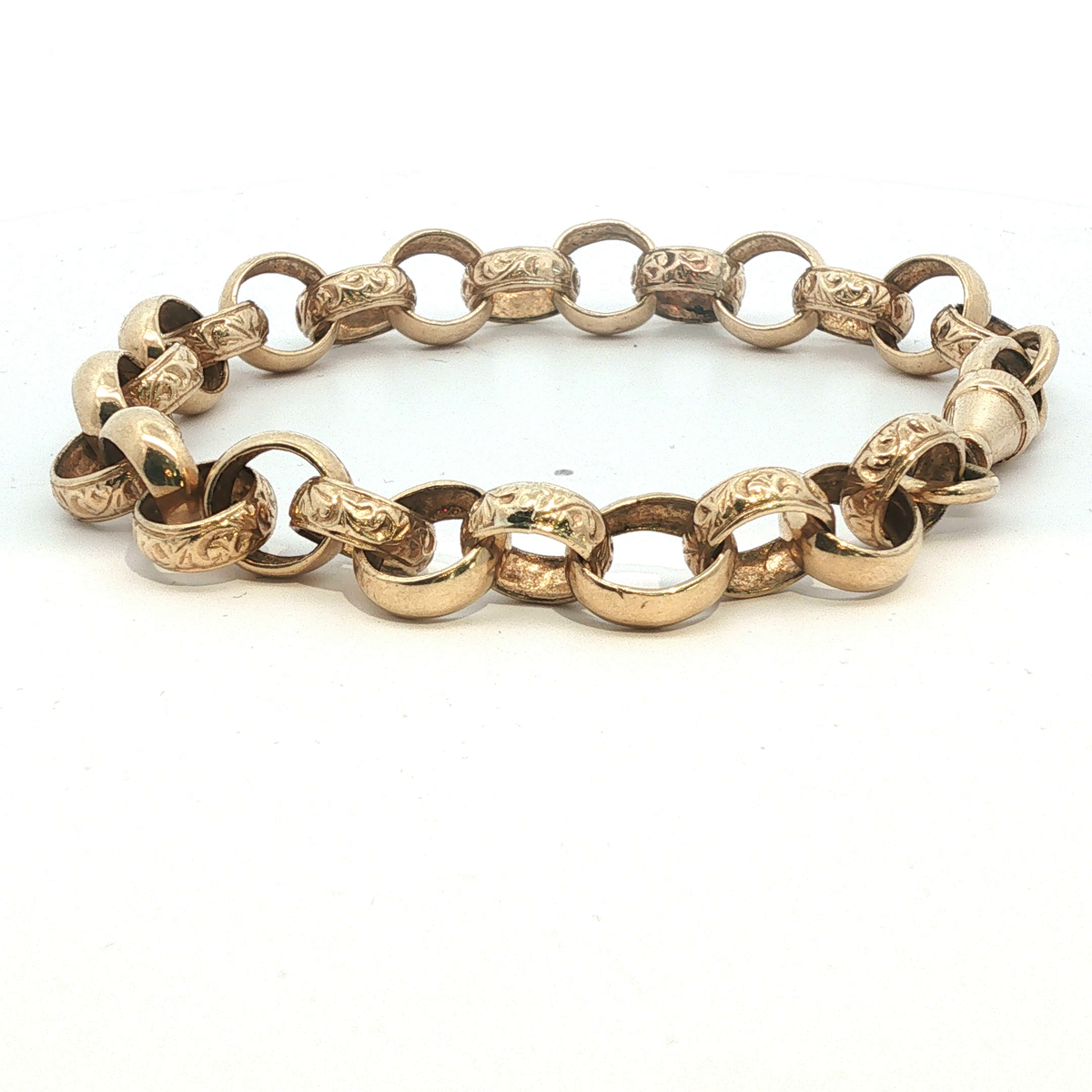 9" - Pre Owned - 9ct - Belcher Bracelet - ( 25.79g ) - Goldbank Jewellers