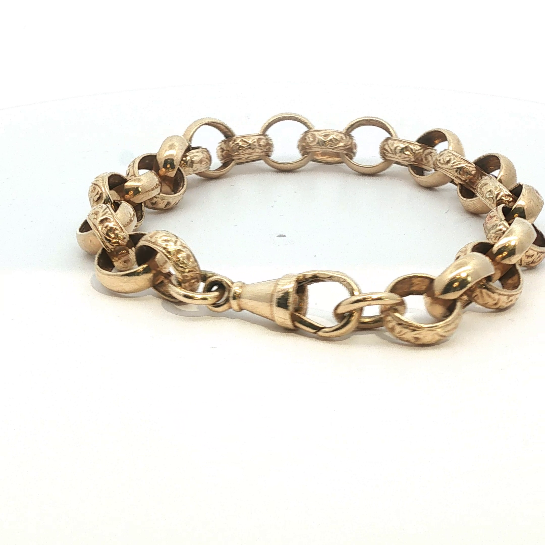 9" - Pre Owned - 9ct - Belcher Bracelet - ( 25.79g ) - Goldbank Jewellers