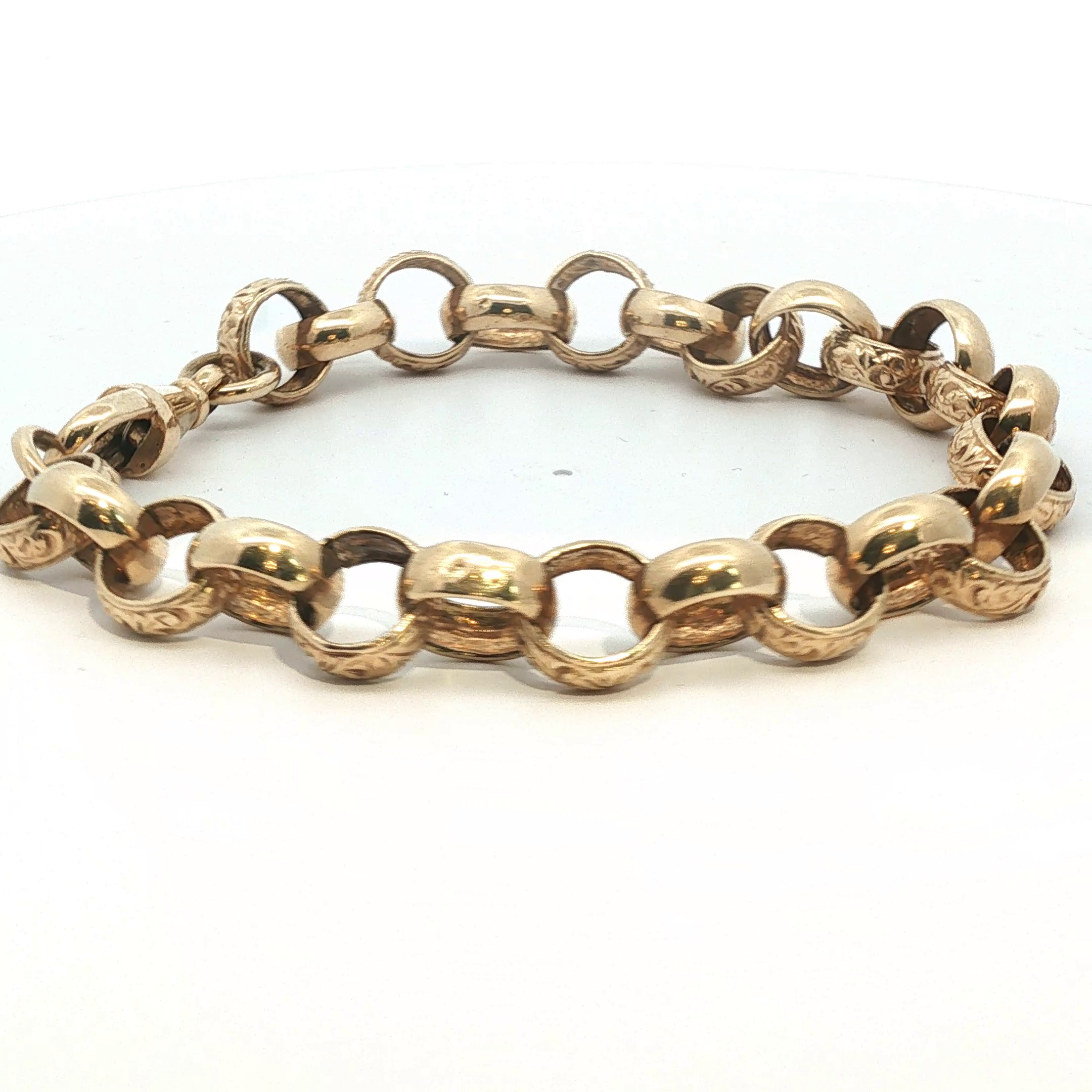9" - Pre Owned - 9ct - Belcher Bracelet - ( 25.79g ) - Goldbank Jewellers