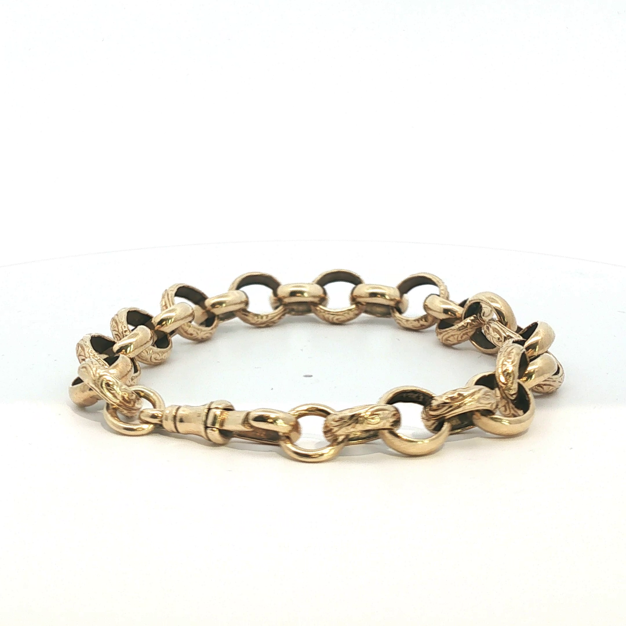 9" - Pre Owned - 9ct - Belcher Bracelet - ( 25.18g ) - Goldbank Jewellers