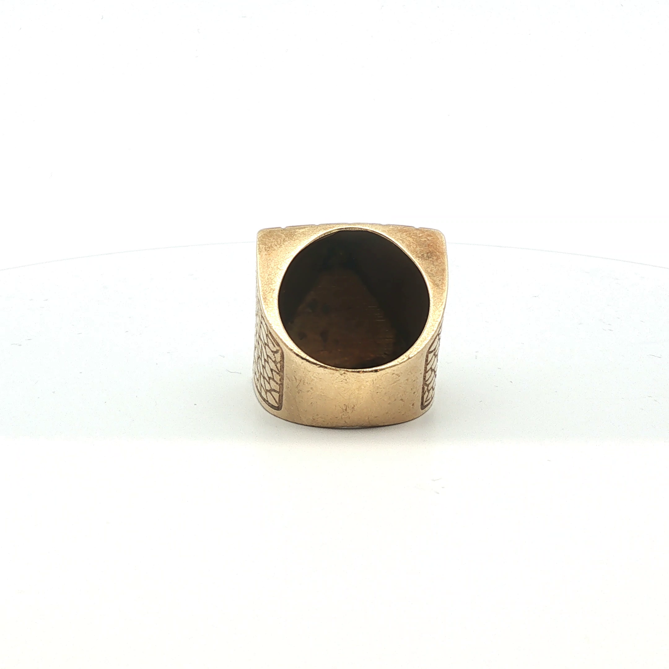 Size T.5 - Pre Owned - 9ct - Pyramid Ring - ( 21.67g ) - Goldbank Jewellers