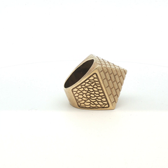 Size T.5 - Pre Owned - 9ct - Pyramid Ring - ( 21.67g ) - Goldbank Jewellers