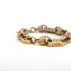8.5" - Pre Owned - 9ct - Acorn And Bar Bracelet - ( 48.20g ) - Goldbank Jewellers