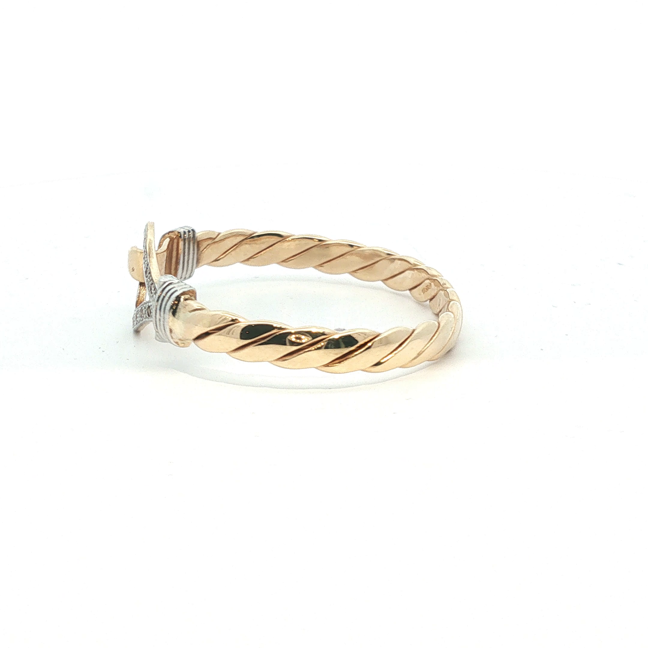 4.5" - Pre Owned - 9ct - Stone Set Hook And Loop - ( 10.98g ) - Goldbank Jewellers