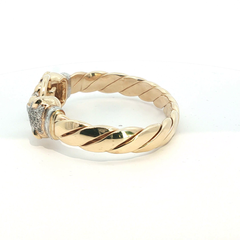 6.5" - Pre Owned - 9ct - Stone Set Leopard Head Bangle - ( 72.84g ) - Goldbank Jewellers