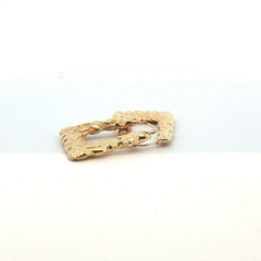 30mm x 24mm - Pre Owned - 9ct - Textured Square Hoop Earrings - ( 4.19g )