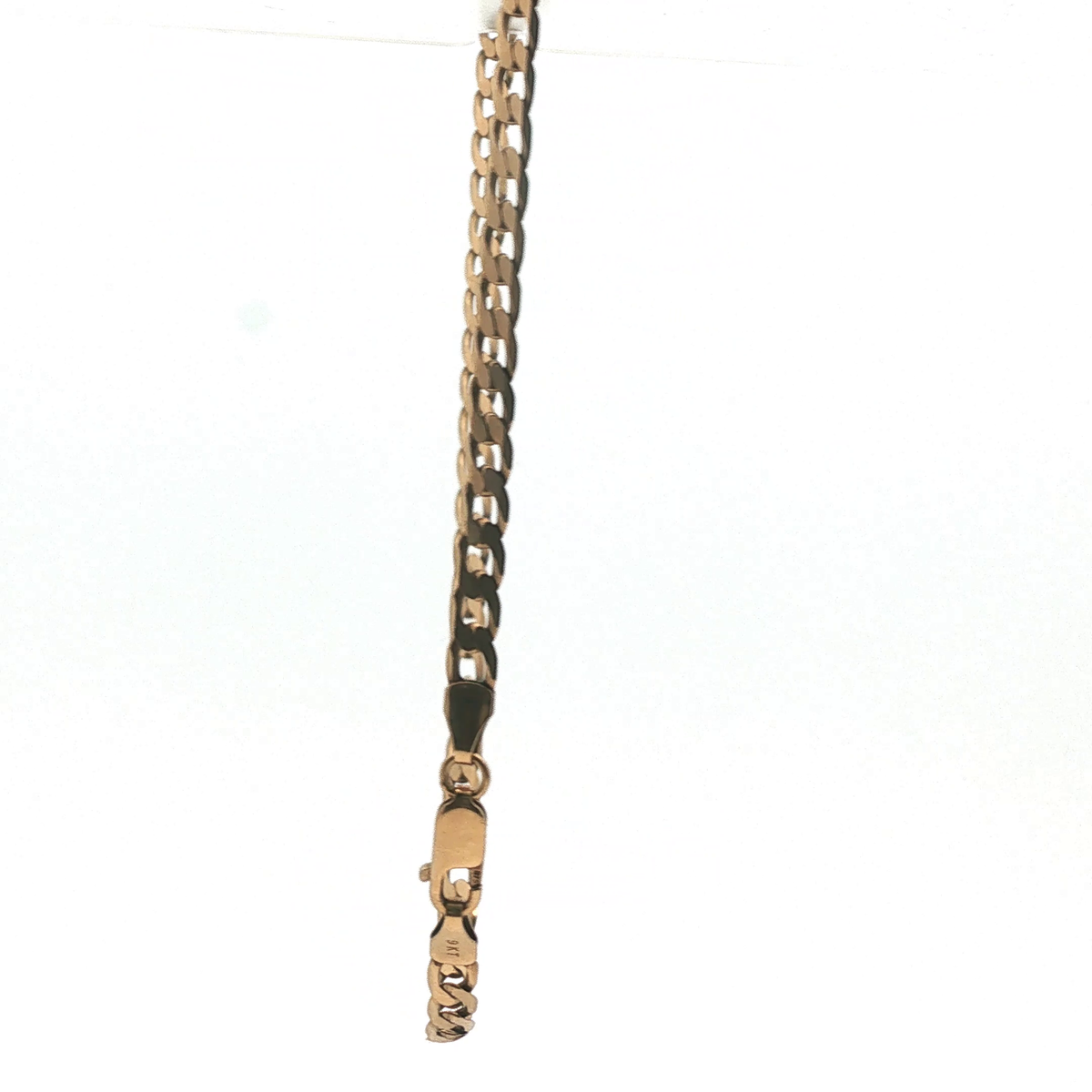 18" - Pre Owned - 9ct - Flat Curb Link Chain Necklace - ( 9.13g ) - Goldbank Jewellers