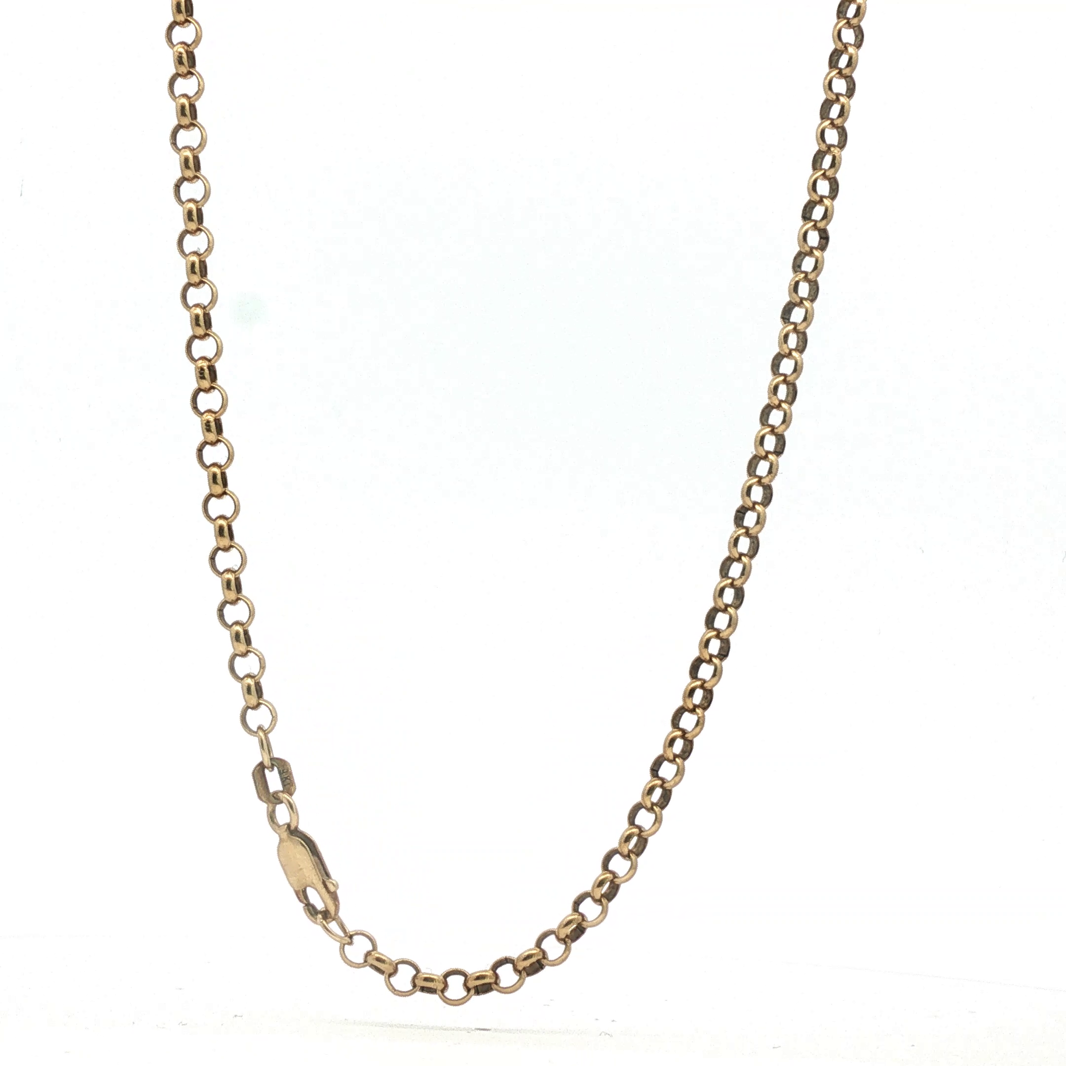 20" - Pre Owned - 9ct - Belcher Chain Necklace - ( 11.56g ) - Goldbank Jewellers