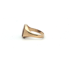 Size S.1/2 - Pre Owned - 9ct - Tiger's Eye Signet Ring - ( 5.56g )