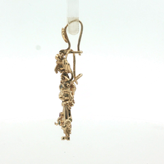 1" - Pre Owned - 9ct - Articulated Stone Set Clown Earrings - ( 4.91g )