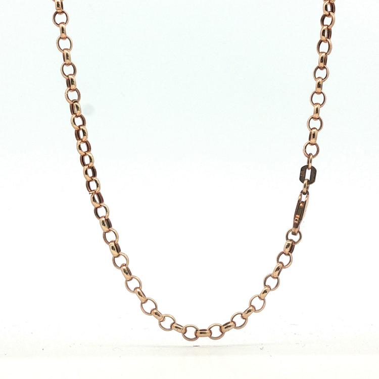 25" - Pre Owned - 9ct - Rose Gold Belcher Chain - ( 6.66g ) - Goldbank Jewellers