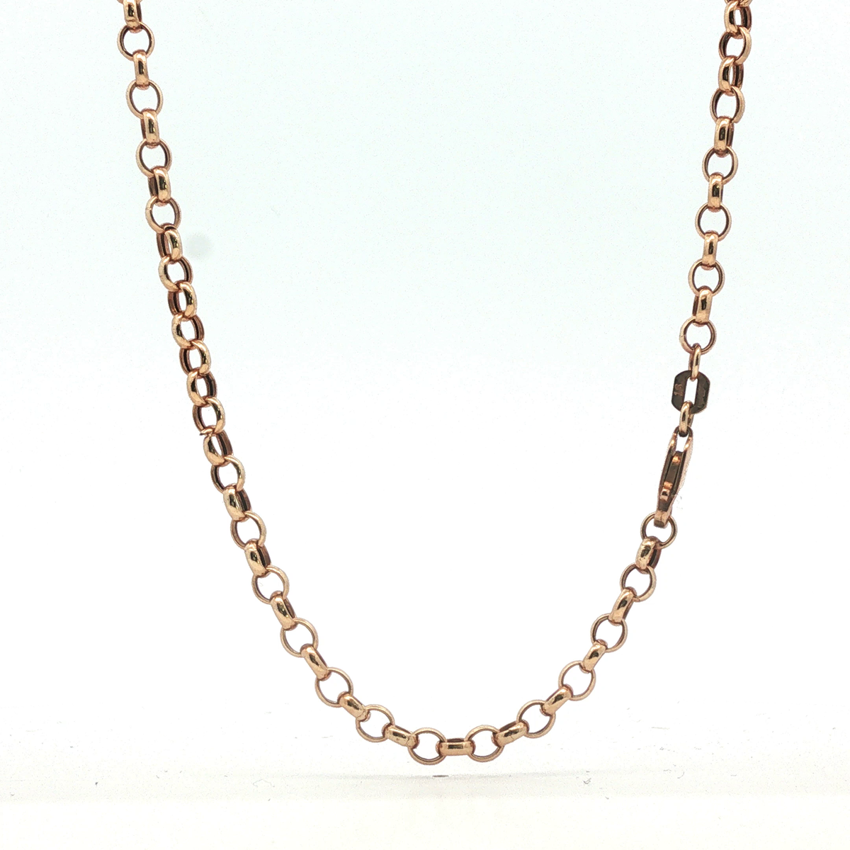25" - Pre Owned - 9ct - Rose Gold Belcher Chain - ( 6.66g ) - Goldbank Jewellers