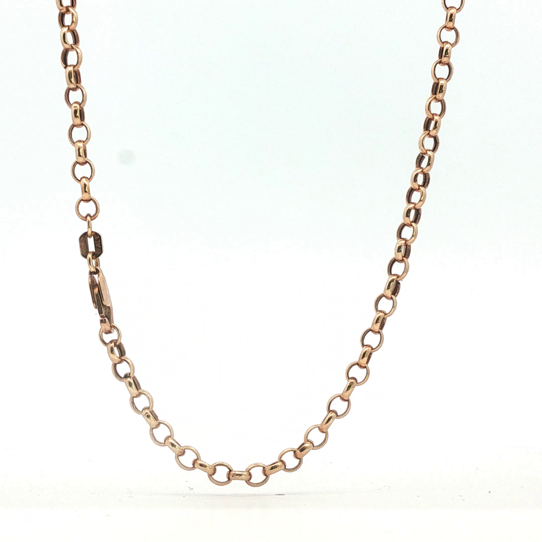 25" - Pre Owned - 9ct - Rose Gold Belcher Chain - ( 6.66g ) - Goldbank Jewellers