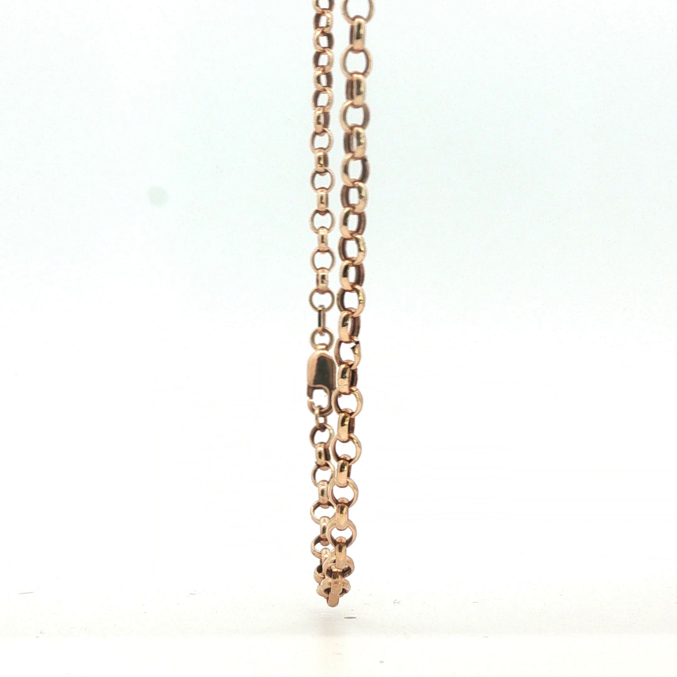 25" - Pre Owned - 9ct - Rose Gold Belcher Chain - ( 6.66g ) - Goldbank Jewellers