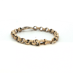 7" - Pre Owned - 9ct - Heart Shape Belcher Bracelet - ( 14.59g ) - Goldbank Jewellers