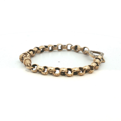7" - Pre Owned - 9ct - Heart Shape Belcher Bracelet - ( 14.59g ) - Goldbank Jewellers