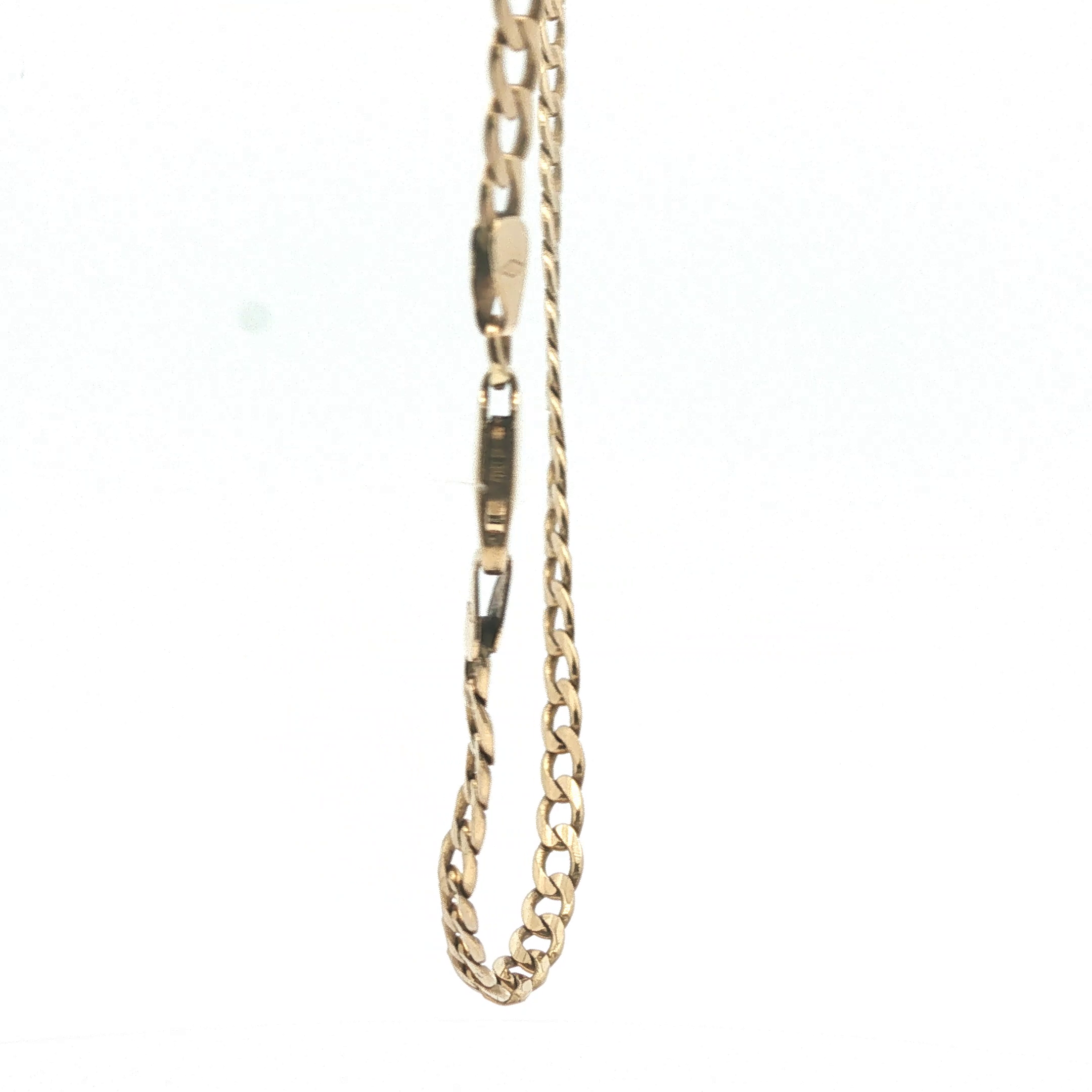 16" - Pre Owned - 9ct - Flat Curb Chain - ( 9.21g ) - Goldbank Jewellers