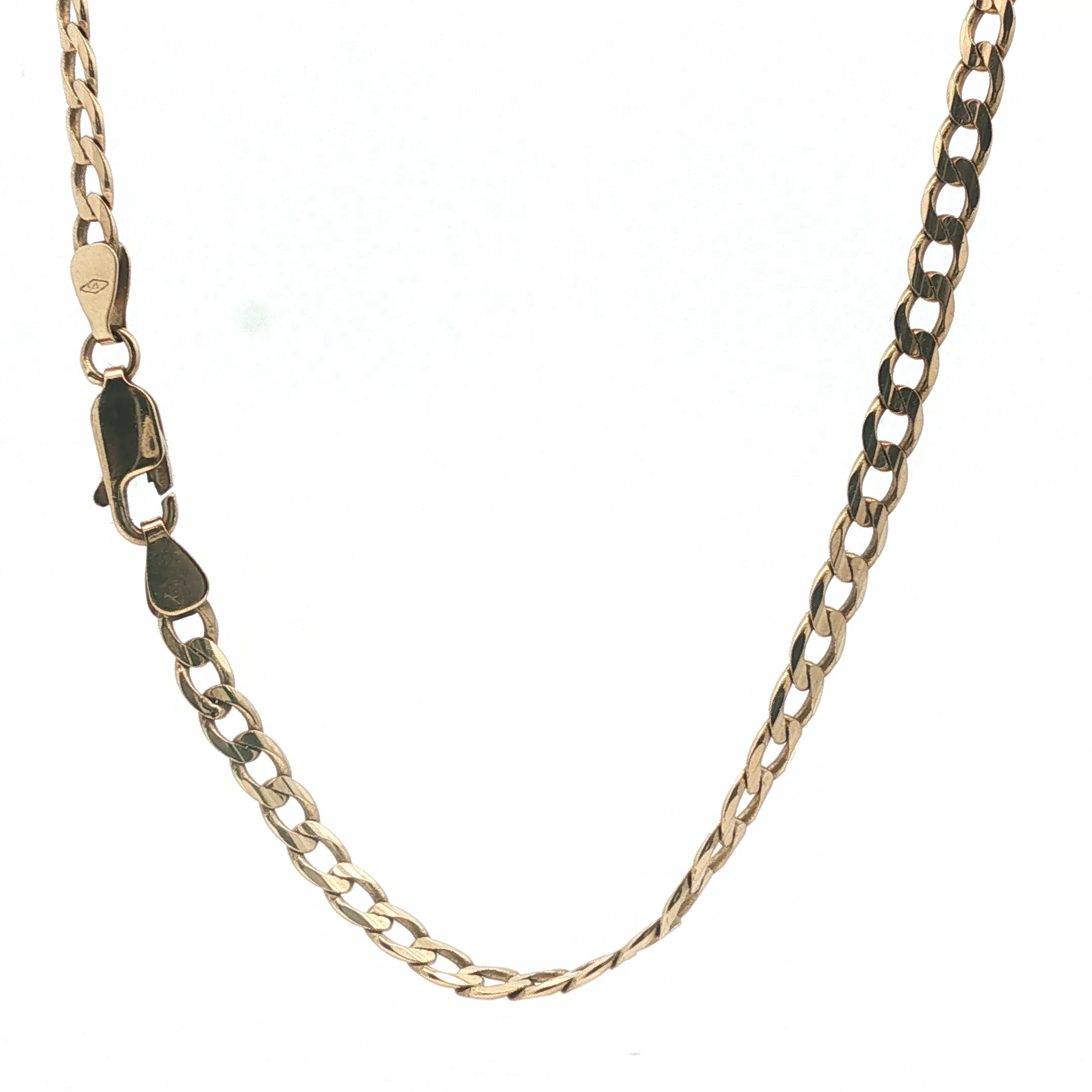 16" - Pre Owned - 9ct - Flat Curb Chain - ( 9.21g ) - Goldbank Jewellers