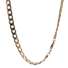 18" - Pre Owned - 9ct - Flat Curb Chain - ( 24.23g ) - Goldbank Jewellers