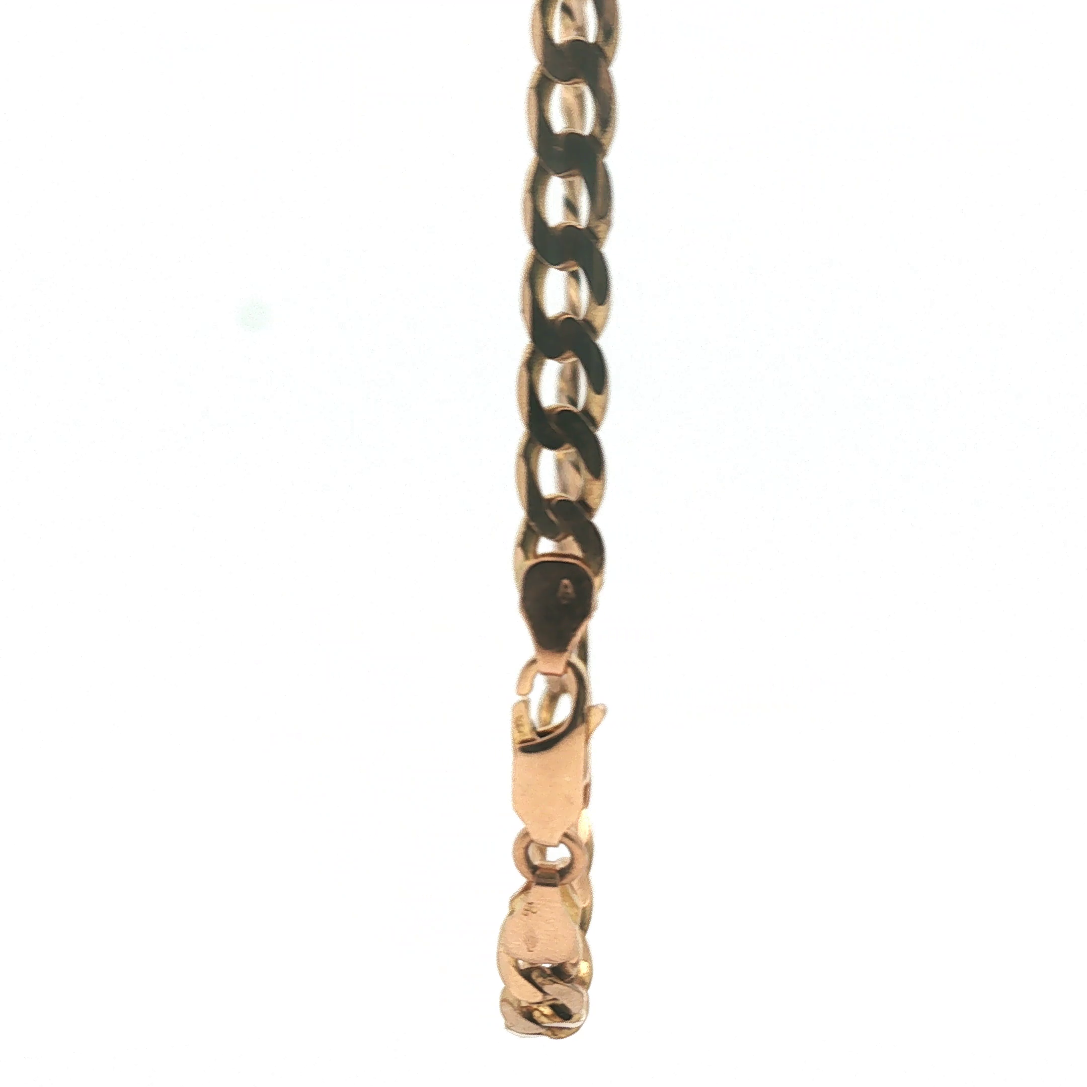 18" - Pre Owned - 9ct - Flat Curb Chain - ( 24.23g ) - Goldbank Jewellers