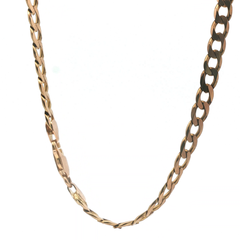 18" - Pre Owned - 9ct - Flat Curb Chain - ( 24.23g ) - Goldbank Jewellers