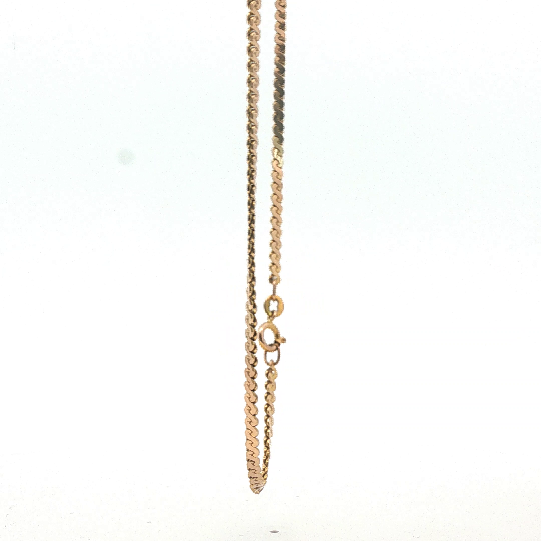 19" - Pre Owned - 9ct - Scroll Link Chain - ( 9.33g ) - Goldbank Jewellers
