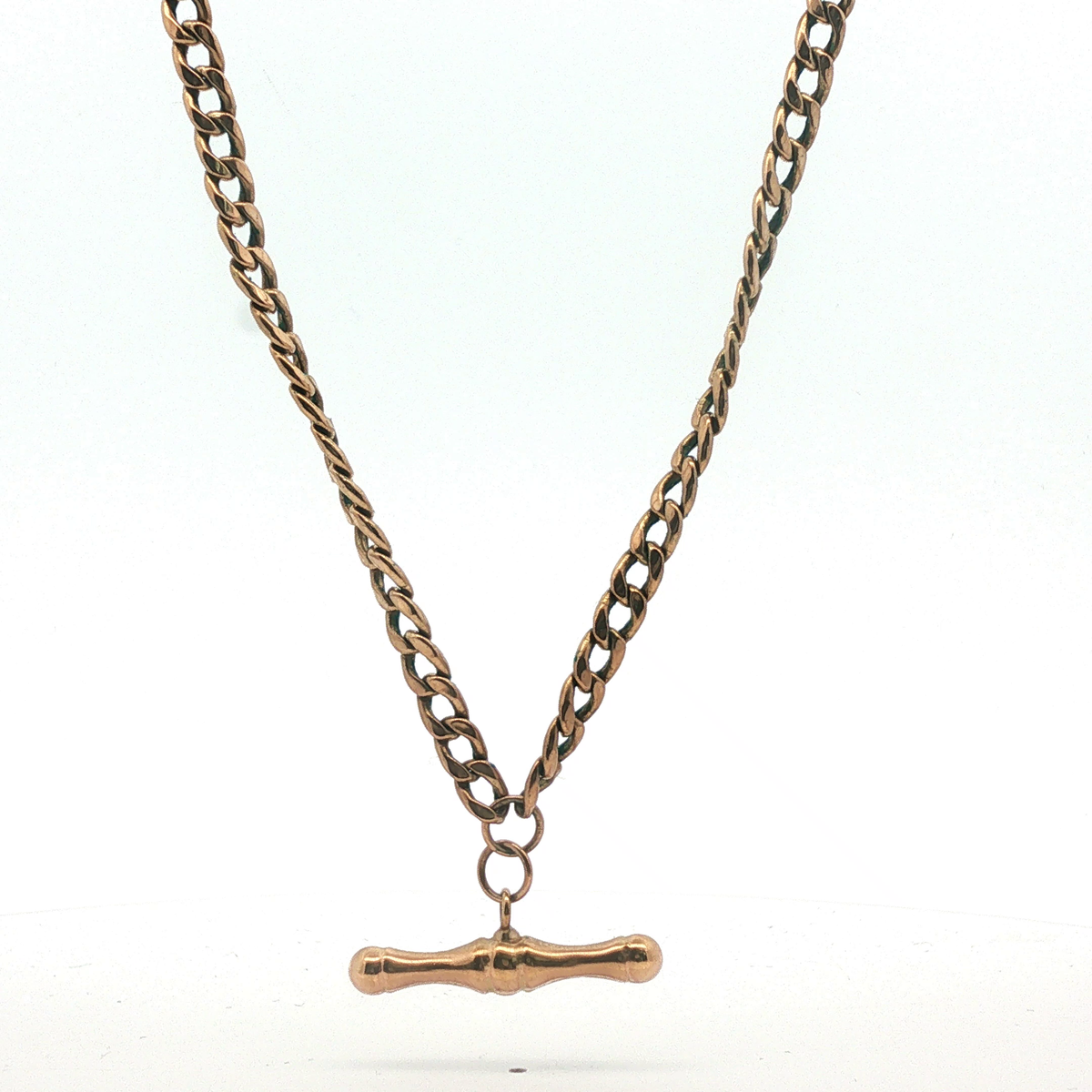 23" - Pre Owned - 9ct - Rose Gold T-Bar Curb Chain - ( 9.15g )