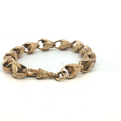 8" - Pre Owned - 9ct - Patterned Acorn Bracelet - ( 23.13g )