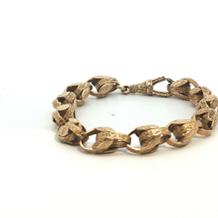 8" - Pre Owned - 9ct - Patterned Acorn Bracelet - ( 23.13g )